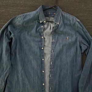 Blue denim Ralph Lauren Polo shirt